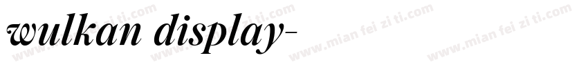 wulkan display字体转换